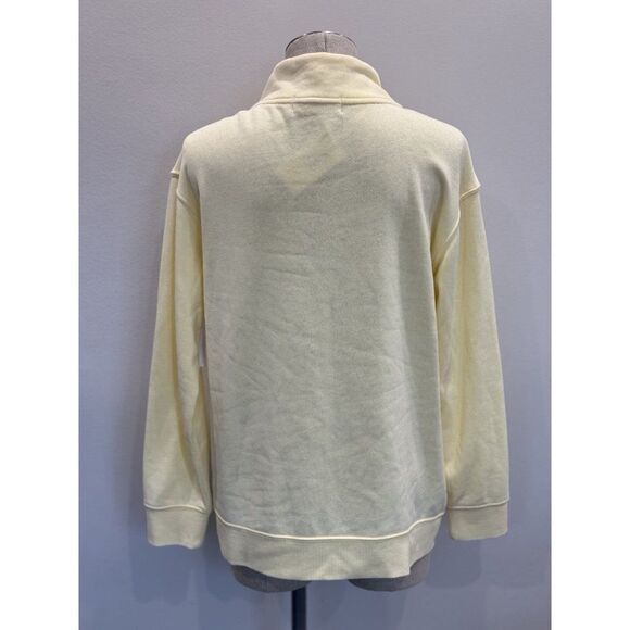 Ocean Drive NWT Cloud Fleece Half Zip Pullover in Lemon Size L - Picture 3 of 5
